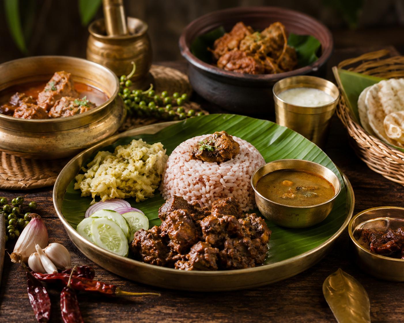 Home-cooked traditional Coorg food
